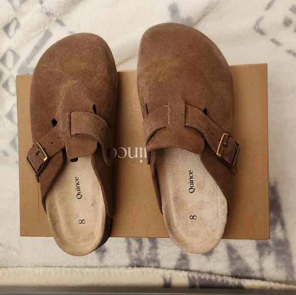 Quince Brown Suede Clog 8 - Picture 10 of 11
